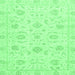 Square Oriental Emerald Green Traditional Rug, abs3481emgrn