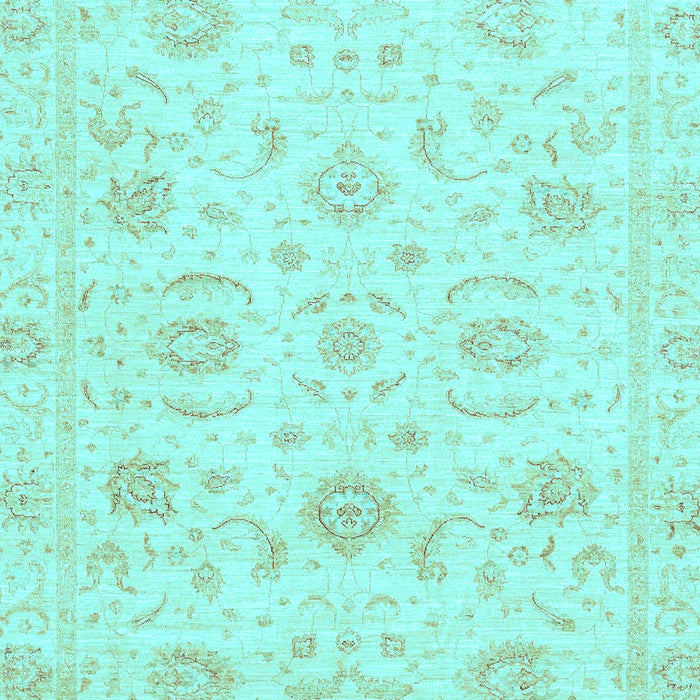Machine Washable Oriental Light Blue Traditional Rug, wshabs3481lblu