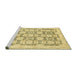 Sideview of Machine Washable Abstract Mustard Yellow Rug, wshabs3482