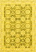 Machine Washable Oriental Yellow Traditional Rug, wshabs3482yw