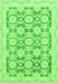 Machine Washable Oriental Green Traditional Area Rugs, wshabs3482grn