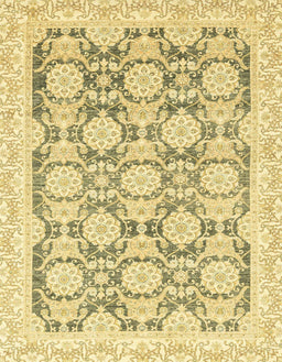 Abstract Mustard Yellow Oriental Rug, abs3482