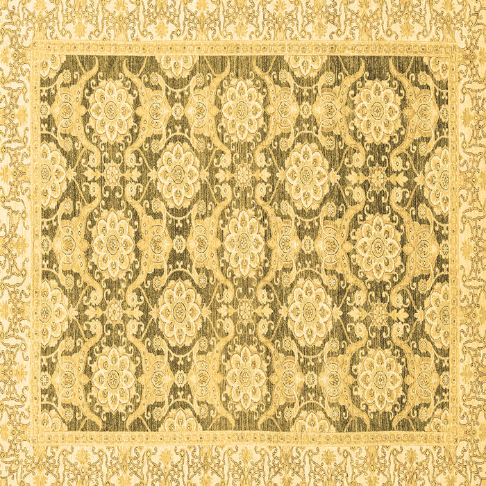 Square Oriental Brown Traditional Rug, abs3482brn