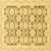 Square Oriental Brown Traditional Rug, abs3482brn