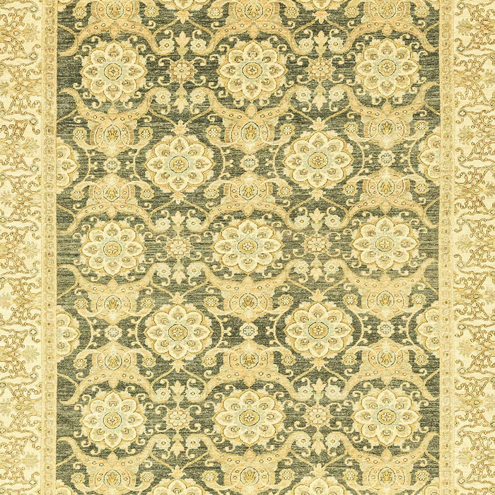 Machine Washable Abstract Mustard Yellow Rug, wshabs3482