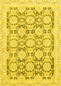 Oriental Yellow Traditional Rug, abs3482yw