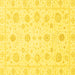 Square Machine Washable Oriental Yellow Traditional Rug, wshabs3483yw