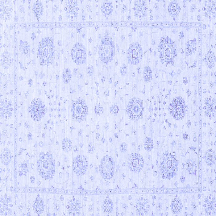 Square Oriental Blue Traditional Rug, abs3483blu