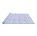 Sideview of Machine Washable Oriental Blue Traditional Rug, wshabs3483blu