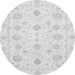 Round Oriental Gray Traditional Rug, abs3483gry