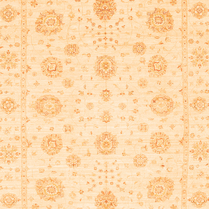 Machine Washable Oriental Orange Traditional Area Rugs, wshabs3483org