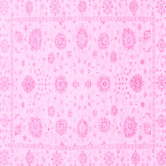 Square Oriental Pink Traditional Rug, abs3483pnk