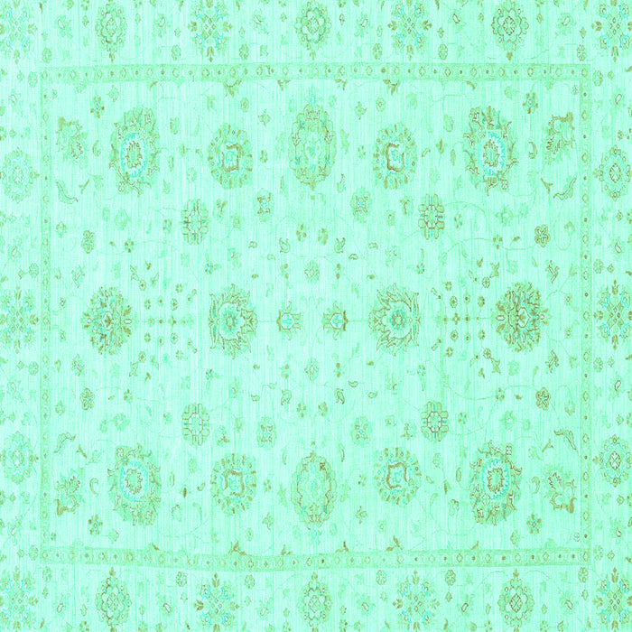 Square Oriental Turquoise Traditional Rug, abs3483turq