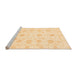 Sideview of Machine Washable Oriental Orange Traditional Area Rugs, wshabs3483org