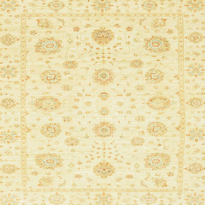 Square Machine Washable Abstract Mustard Yellow Rug, wshabs3483