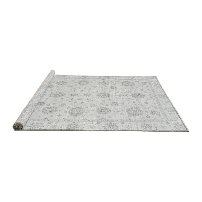 Sideview of Machine Washable Oriental Gray Traditional Rug, wshabs3483gry