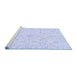 Sideview of Machine Washable Oriental Blue Traditional Rug, wshabs3484blu