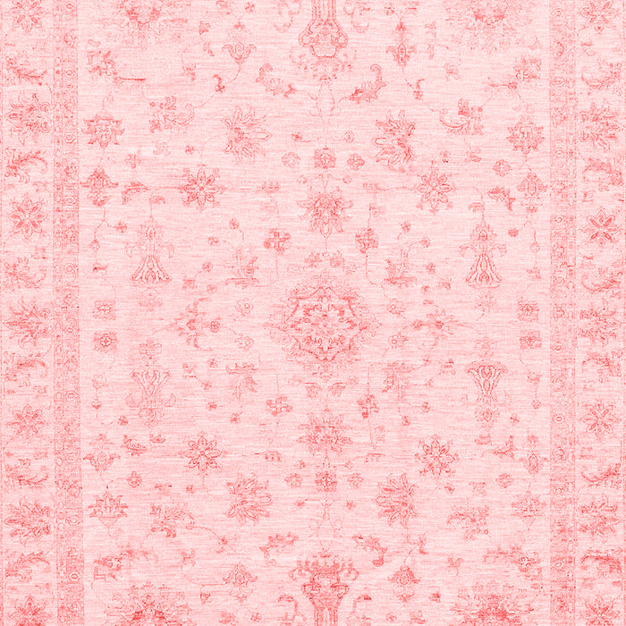 Machine Washable Oriental Red Traditional Rug, wshabs3484red