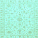 Square Oriental Light Blue Traditional Rug, abs3484lblu