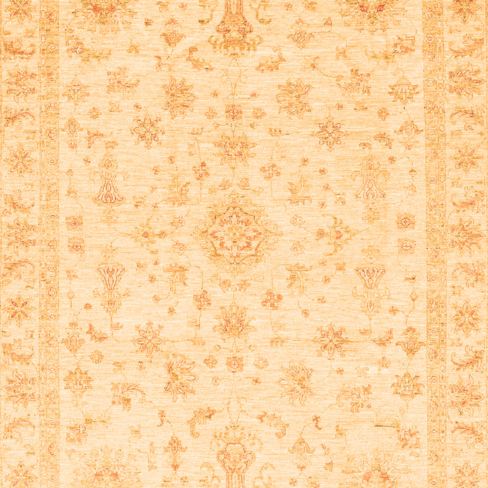 Machine Washable Oriental Orange Traditional Area Rugs, wshabs3484org