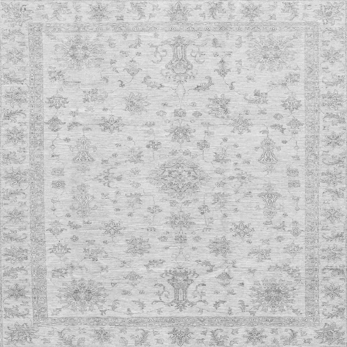 Square Machine Washable Oriental Gray Traditional Rug, wshabs3484gry