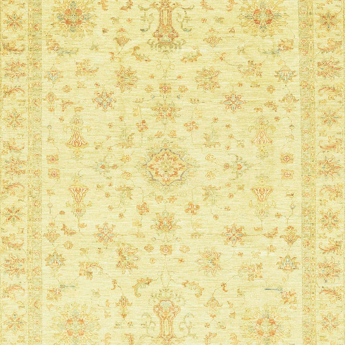 Machine Washable Abstract Yellow Rug, wshabs3484