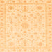 Square Machine Washable Oriental Orange Traditional Area Rugs, wshabs3484org