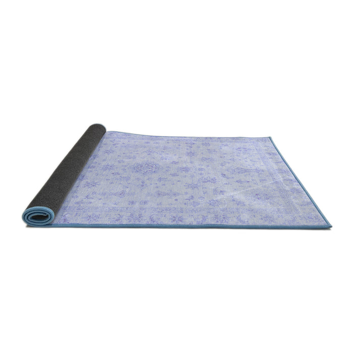 Sideview of Oriental Blue Traditional Rug, abs3484blu