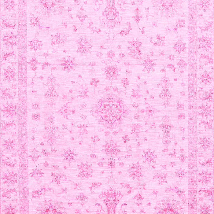 Machine Washable Oriental Pink Traditional Rug, wshabs3484pnk