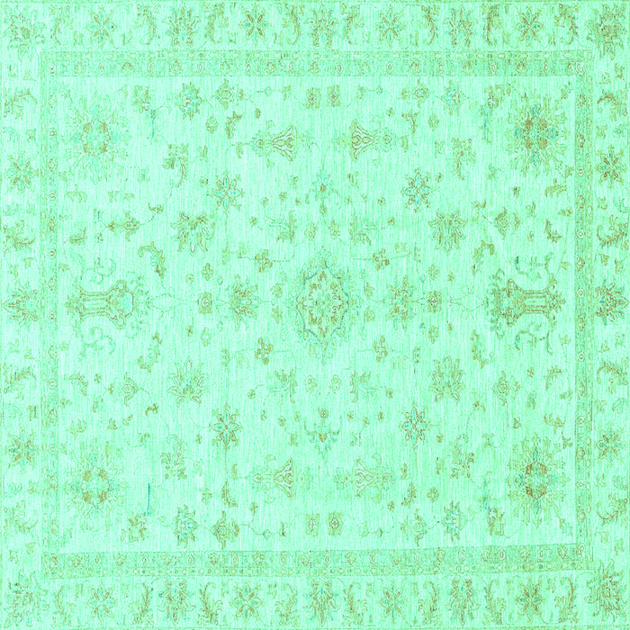 Square Oriental Turquoise Traditional Rug, abs3484turq