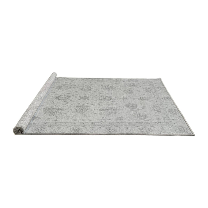 Sideview of Machine Washable Oriental Gray Traditional Rug, wshabs3485gry