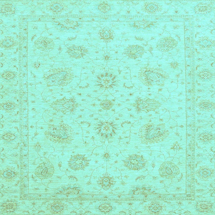 Square Oriental Light Blue Traditional Rug, abs3485lblu