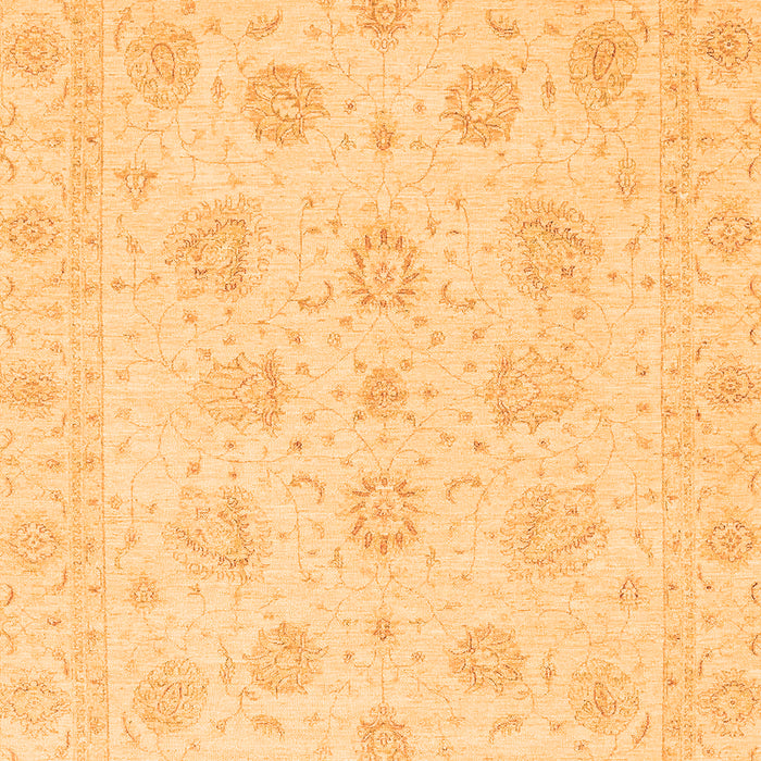 Machine Washable Oriental Orange Traditional Area Rugs, wshabs3485org