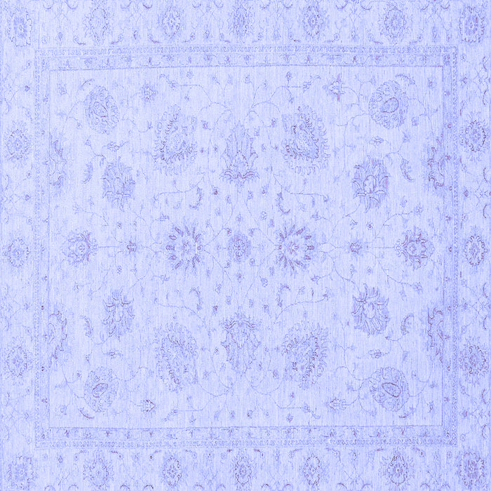 Square Oriental Blue Traditional Rug, abs3485blu