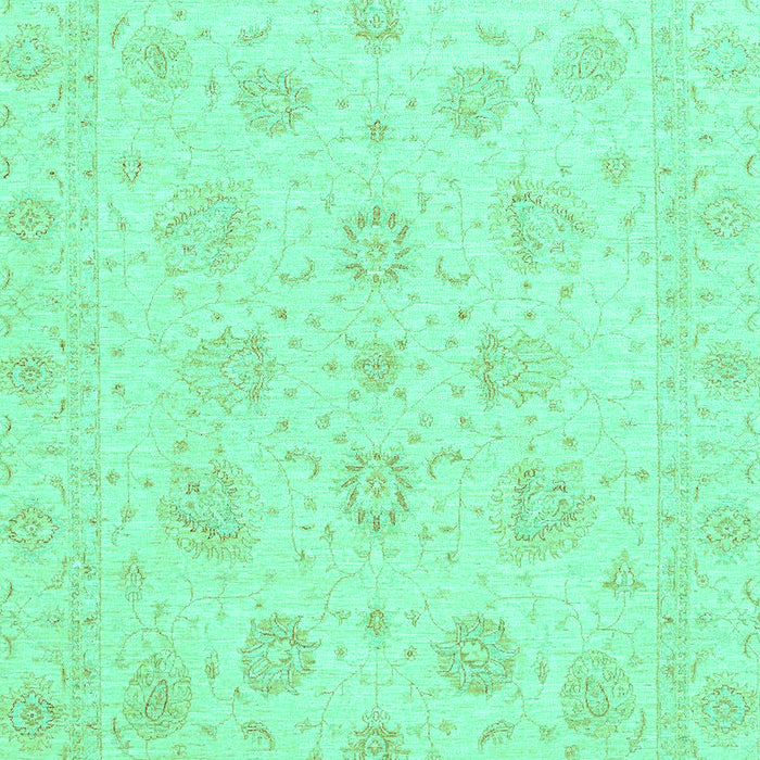 Machine Washable Oriental Turquoise Traditional Area Rugs, wshabs3485turq