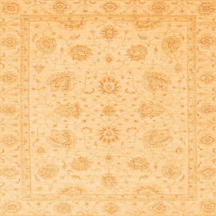 Square Oriental Orange Traditional Rug, abs3485org