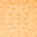 Square Oriental Orange Traditional Rug, abs3485org