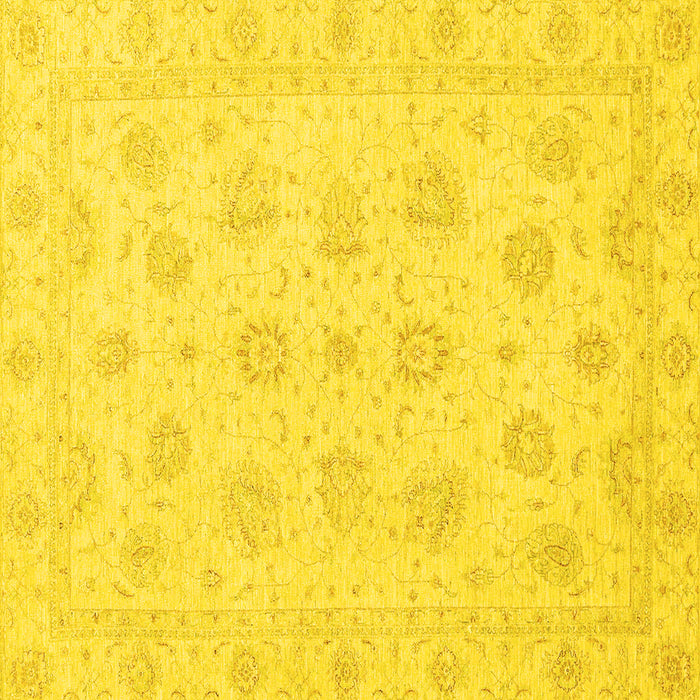Square Oriental Yellow Traditional Rug, abs3485yw