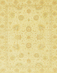 Machine Washable Abstract Mustard Yellow Rug, wshabs3485