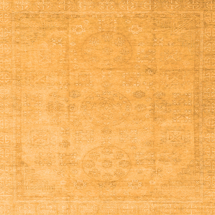 Square Abstract Orange Modern Rug, abs3486org