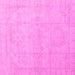 Square Machine Washable Abstract Pink Modern Rug, wshabs3486pnk