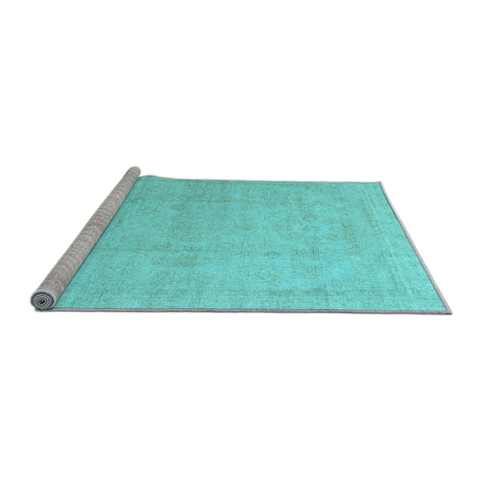 Sideview of Machine Washable Abstract Light Blue Modern Rug, wshabs3486lblu