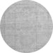 Round Abstract Gray Modern Rug, abs3486gry