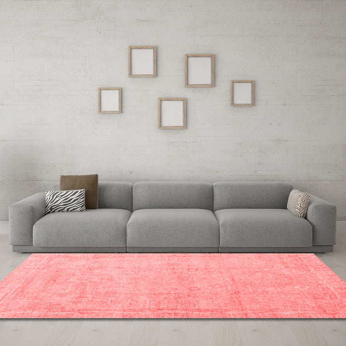 Modern Red Washable Rugs
