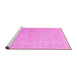 Sideview of Machine Washable Abstract Pink Modern Rug, wshabs3486pnk