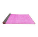 Sideview of Abstract Pink Modern Rug, abs3486pnk