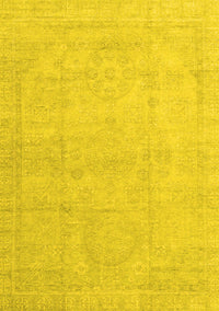 Abstract Yellow Modern Rug, abs3486yw