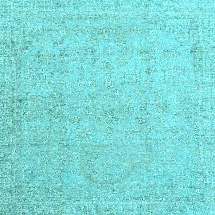 Square Abstract Light Blue Modern Rug, abs3486lblu