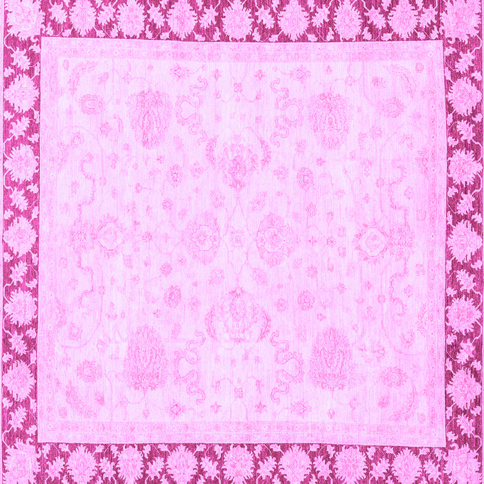 Square Machine Washable Abstract Purple Modern Area Rugs, wshabs3487pur