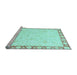 Sideview of Machine Washable Abstract Light Blue Modern Rug, wshabs3487lblu